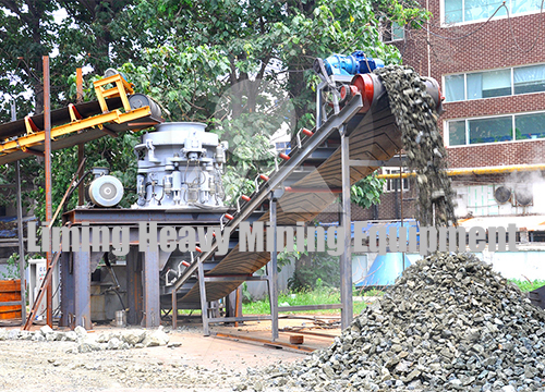 Pebble cone crushing