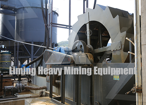 Wheel bucket sand washing machine
