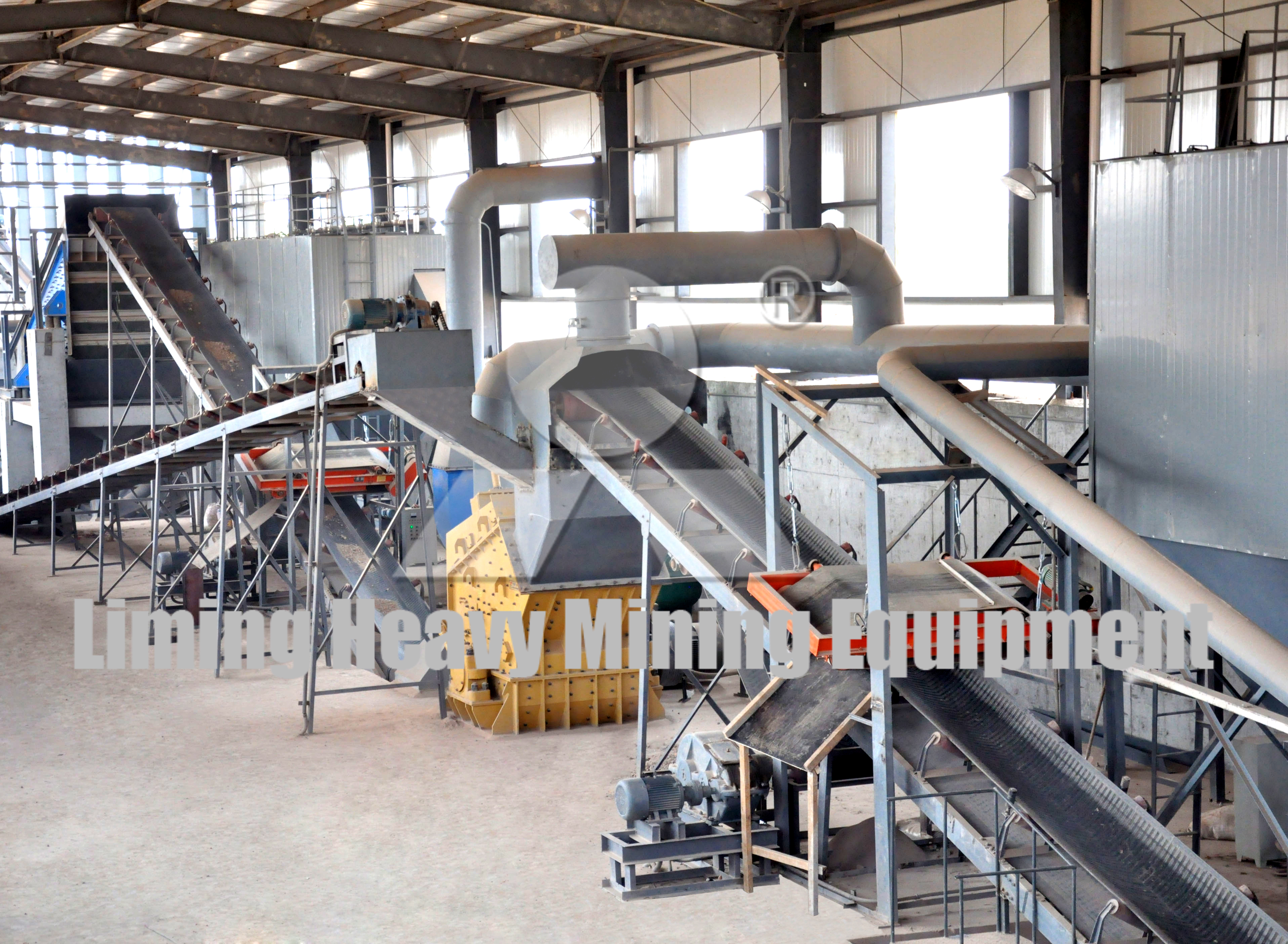 Steel slag crushing and sand making