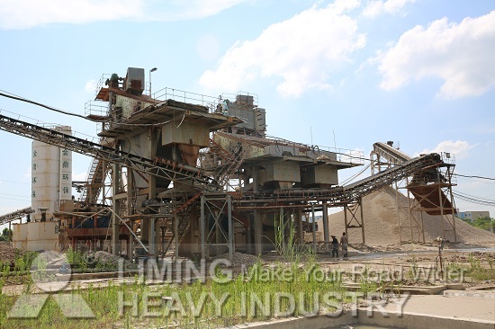 Granite crushing and sand making production line