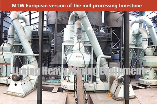 MTW European version of the mill processing limestone