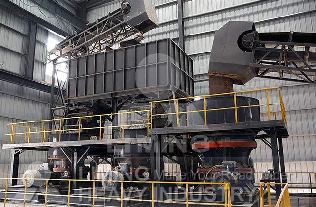 granite crushing and sand making production line