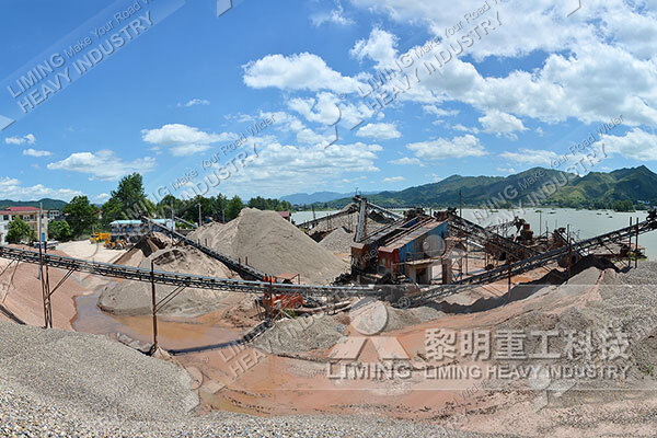 River pebble sand production line