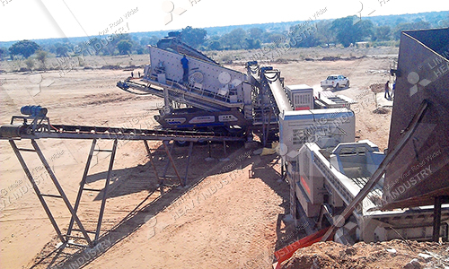 Construction waste mobile crushing plant